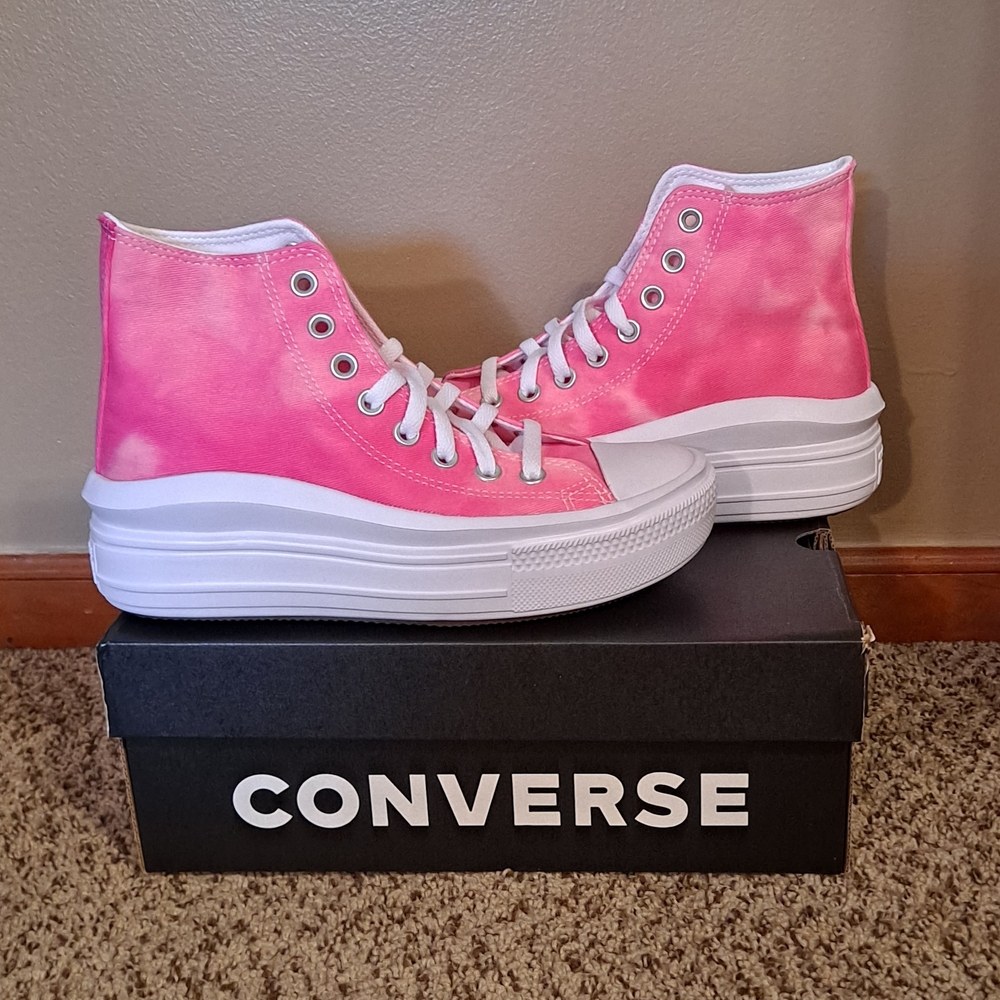 Converse Chuck Taylor Move Hi Tops Chaos Fushcia Size Kids 5.5 Women 7.5 EUR 38